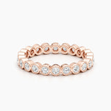 1.65 CT Round Bezel Full Eternity Lab Grown Diamond Wedding Band