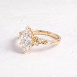 3 CT Vintage Marquise Lab Grown Diamond Engagement Ring