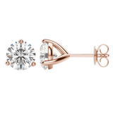 0.50 CT-4.0 CT Round Solitaire Lab Grown Diamond Earrings