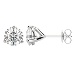 0.50 CT-4.0 CT Round Solitaire Lab Grown Diamond Earrings