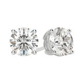 0.50 CT-4.0 CT Round Solitaire Lab Grown Diamond Earrings