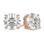 0.50 CT-4.0 CT Round Solitaire Lab Grown Diamond Earrings