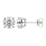 0.50 CT-4.0 CT Round Solitaire Lab Grown Diamond Earrings