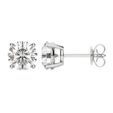0.50 CT-4.0 CT Round Solitaire Lab Grown Diamond Earrings