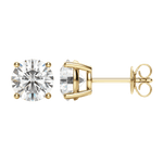 0.50 CT-4.0 CT Round Solitaire Lab Grown Diamond Earrings