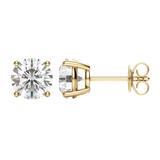 0.50 CT-4.0 CT Round Solitaire Lab Grown Diamond Earrings