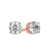 0.50 CT-4.0 CT Round Solitaire Lab Grown Diamond Earrings