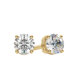 0.50 CT-4.0 CT Round Solitaire Lab Grown Diamond Earrings