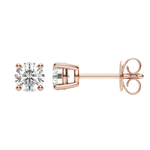 0.50 CT-4.0 CT Round Solitaire Lab Grown Diamond Earrings