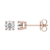 0.50 CT-4.0 CT Round Solitaire Lab Grown Diamond Earrings