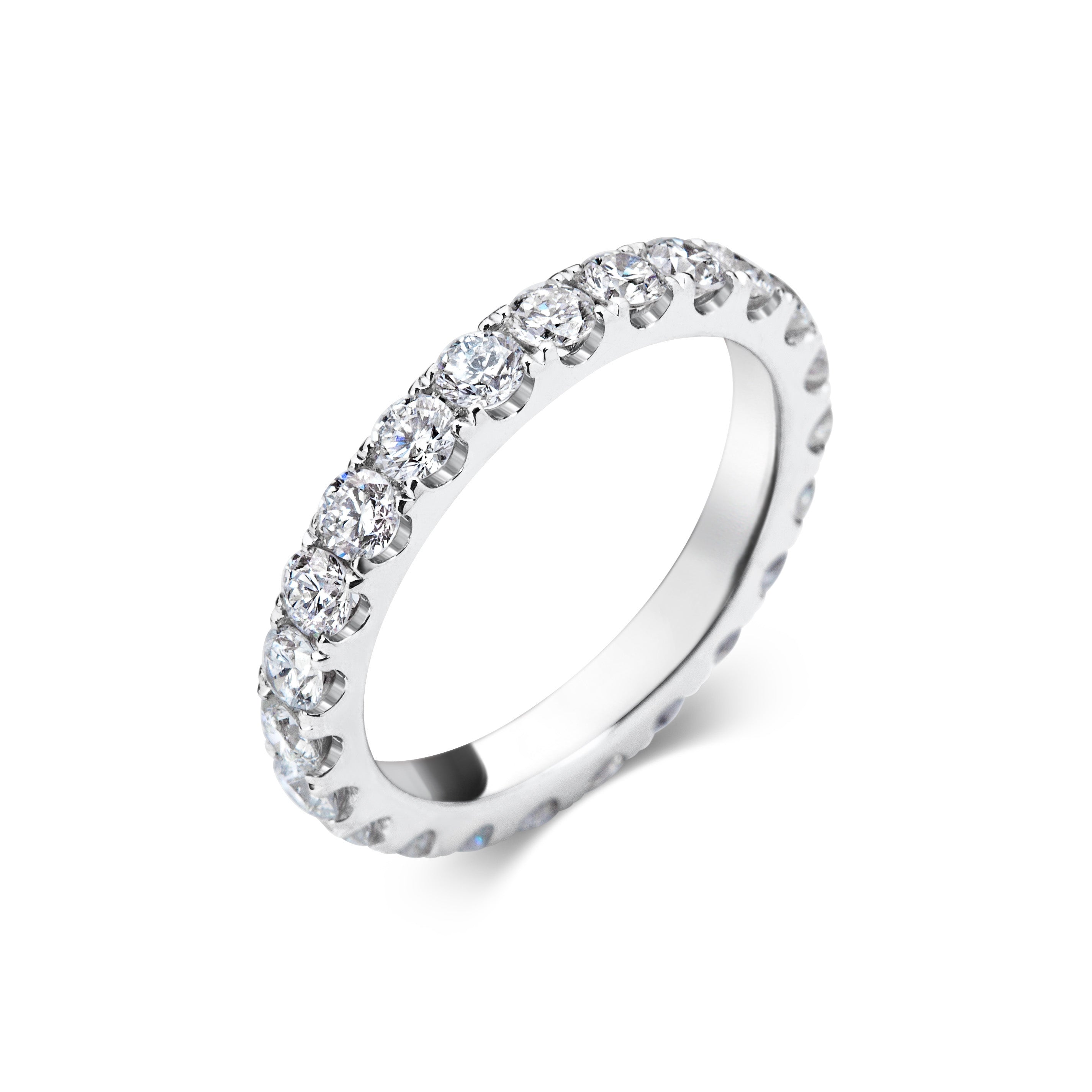 1.5 CT Round Full Eternity Lab Grown Diamond Wedding Band