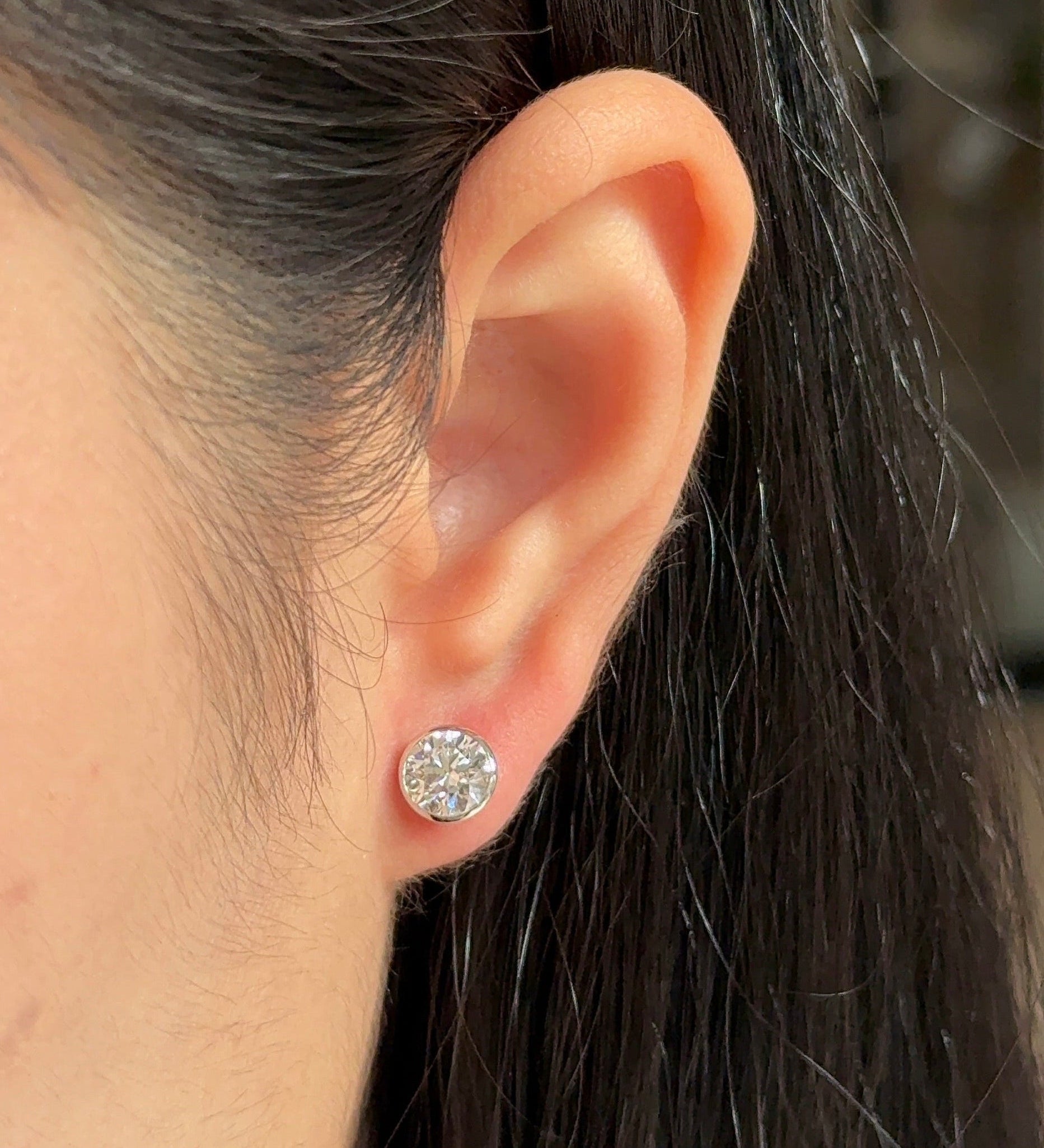 0.23 CT Round Lab Grown Diamond Stud Earrings