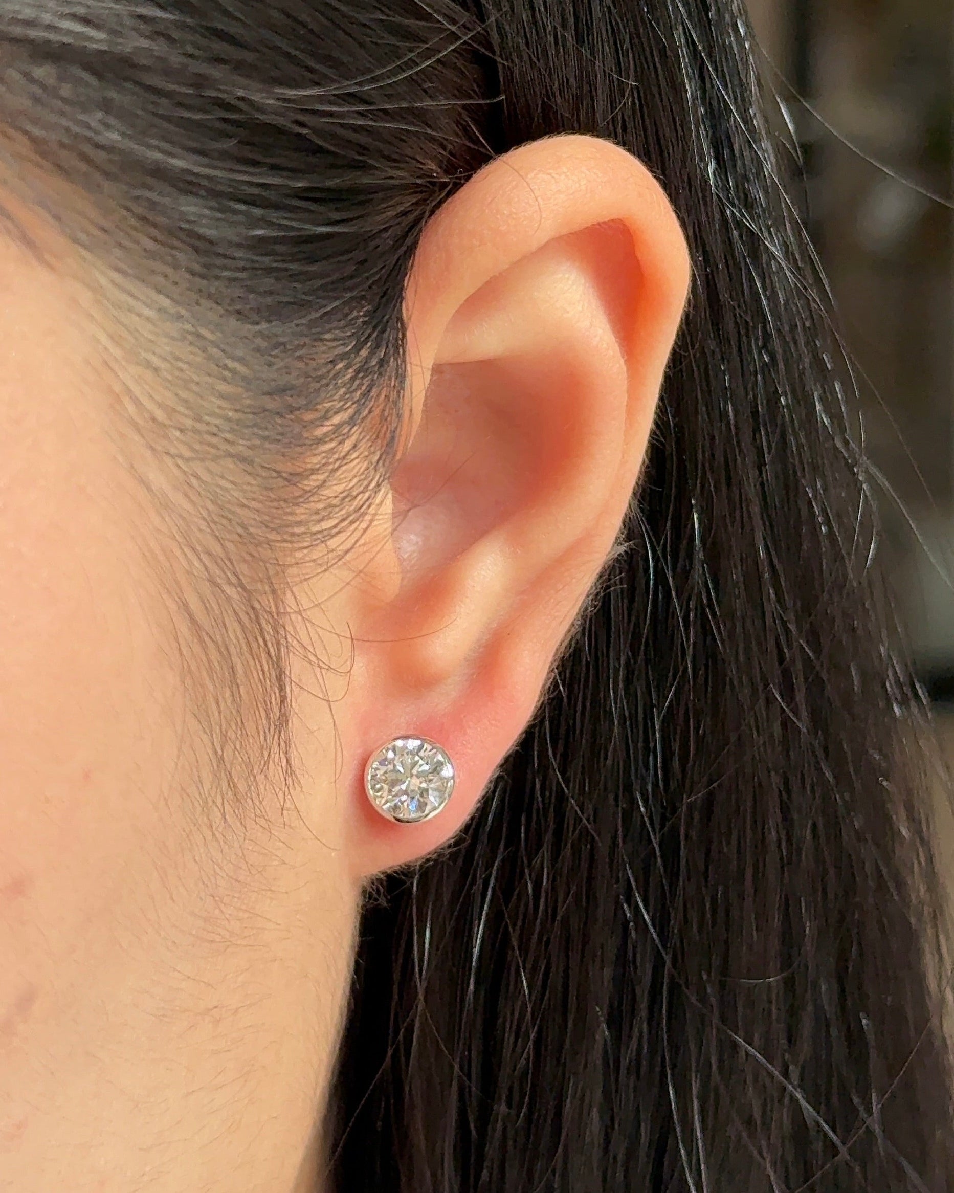0.23 CT Round Lab Grown Diamond Stud Earrings