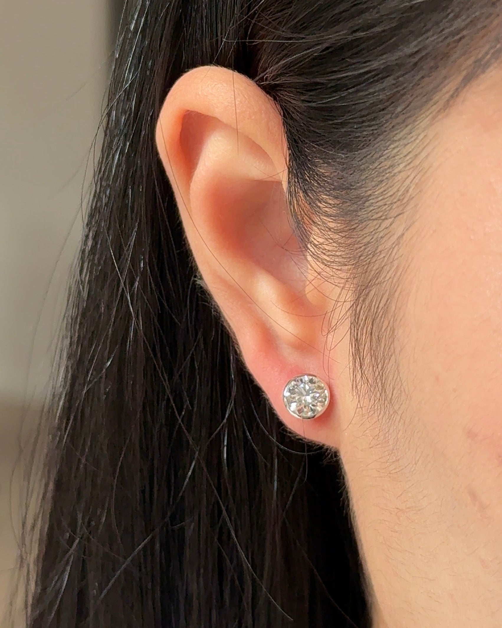 0.23 CT Round Lab Grown Diamond Stud Earrings