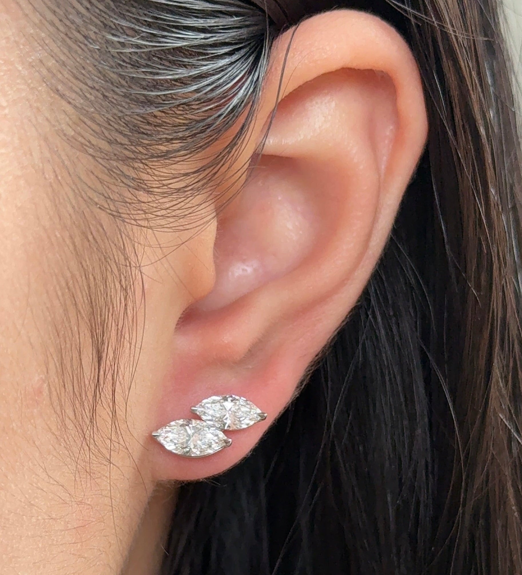 0.23 CT Round Lab Grown Diamond Stud Earrings