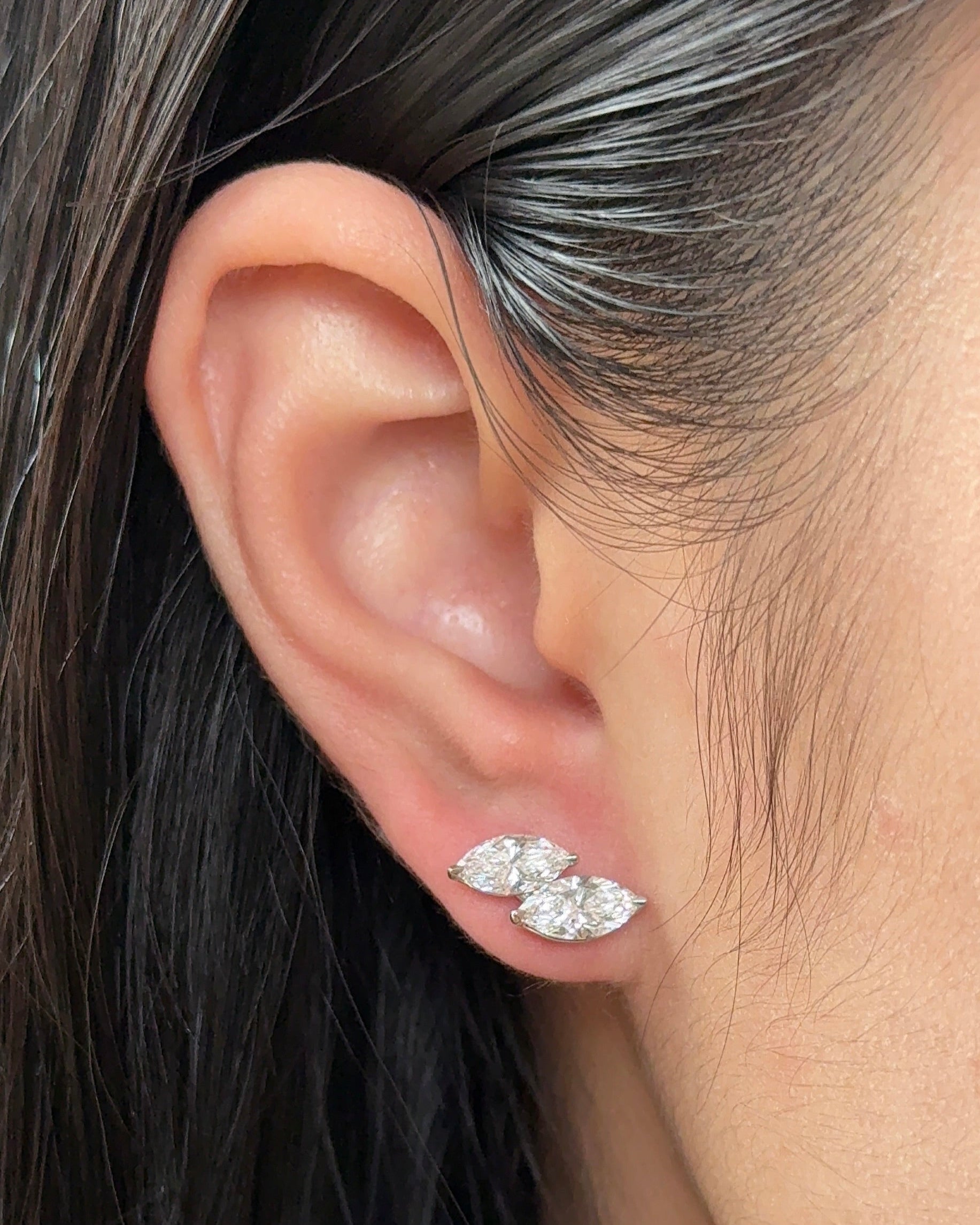 0.23 CT Round Lab Grown Diamond Stud Earrings