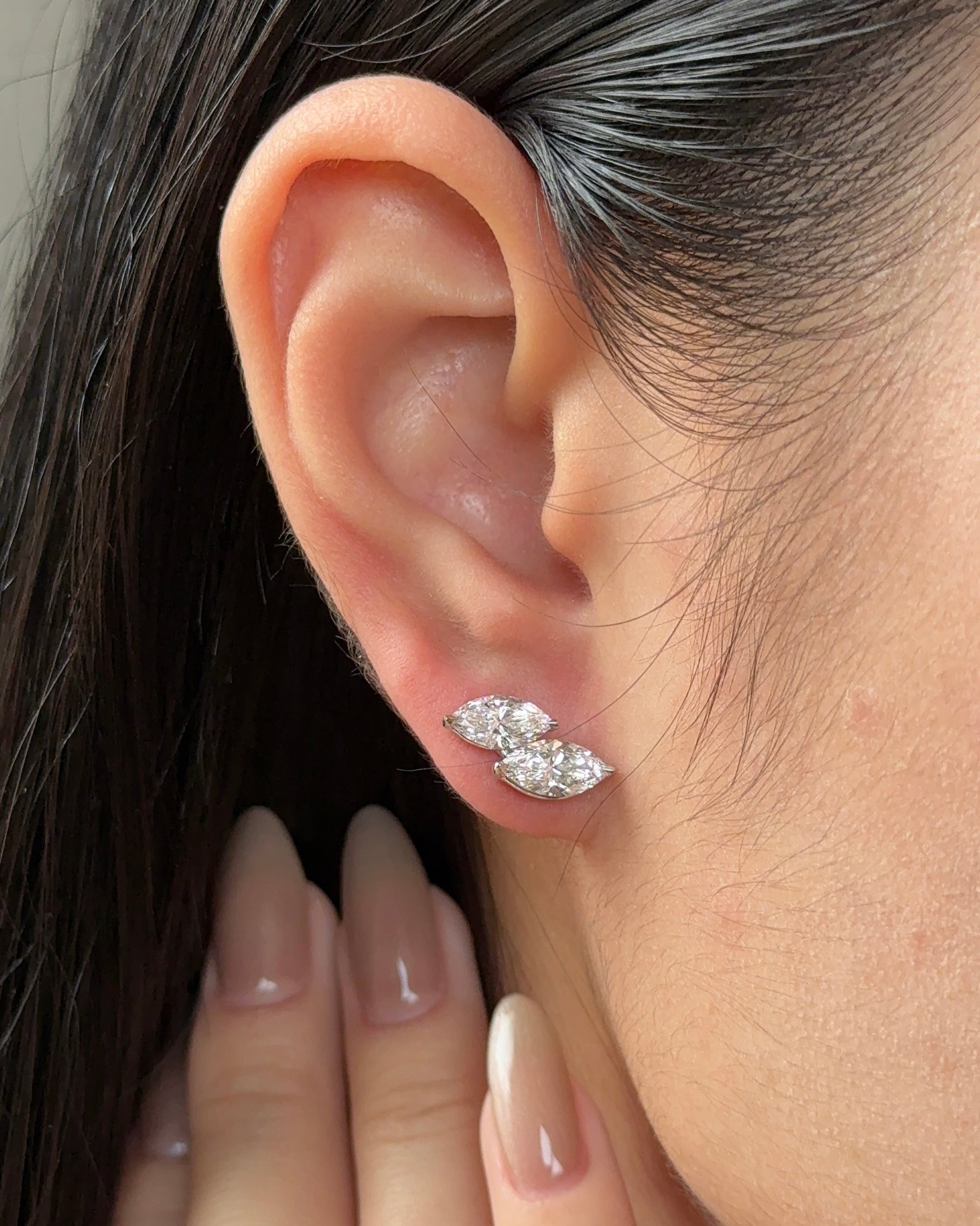 0.23 CT Round Lab Grown Diamond Stud Earrings
