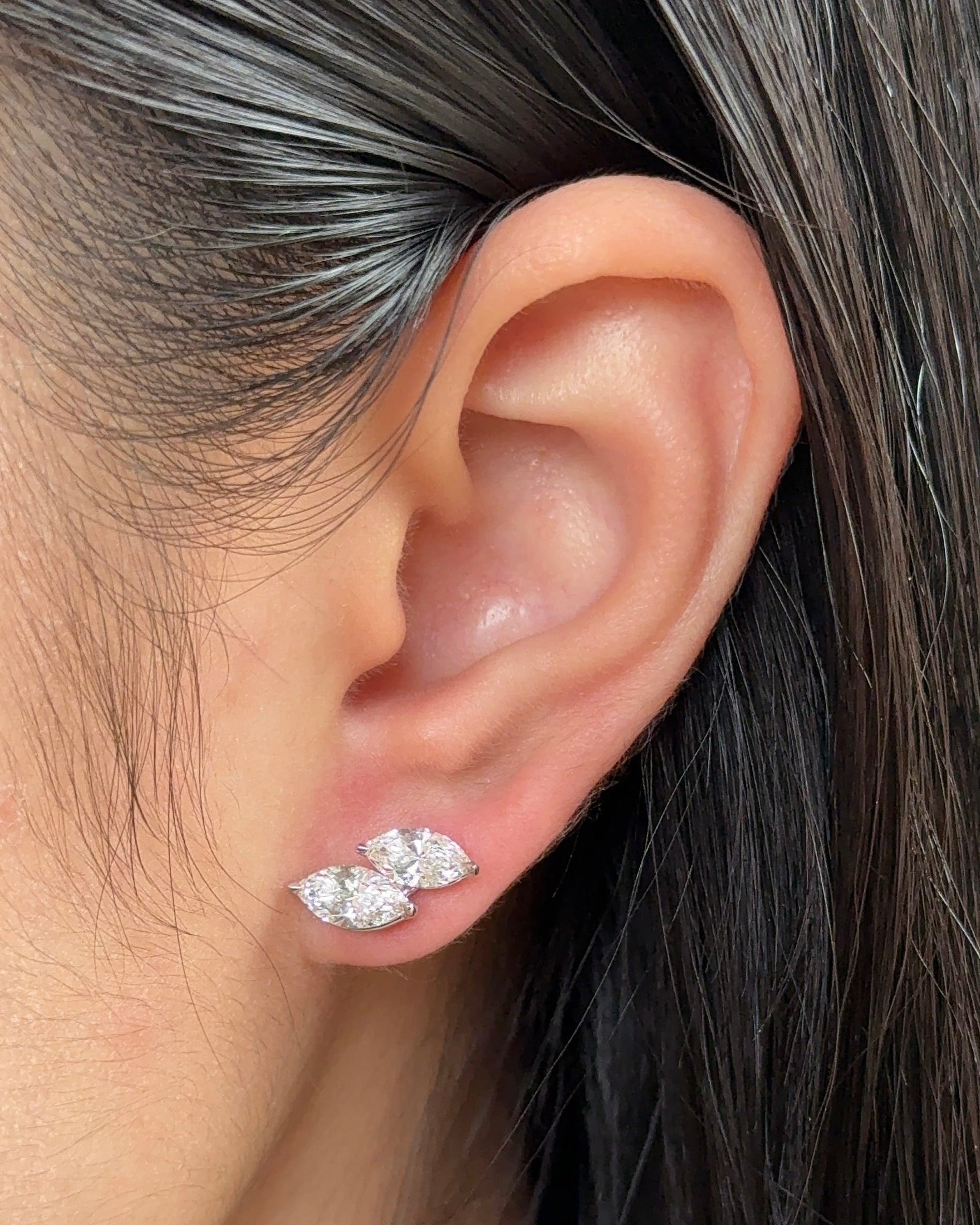 0.23 CT Round Lab Grown Diamond Stud Earrings