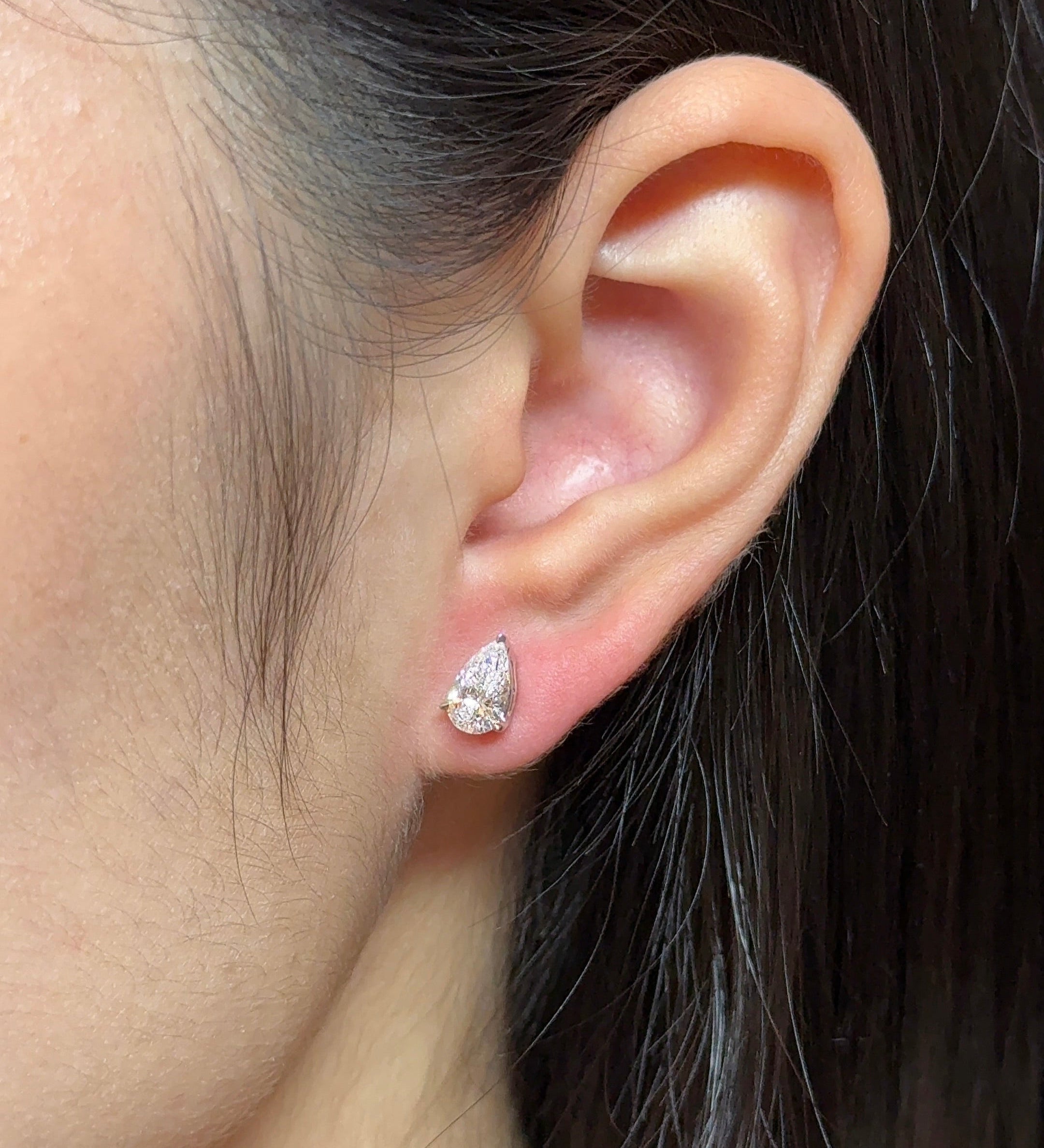 0.23 CT Round Lab Grown Diamond Stud Earrings