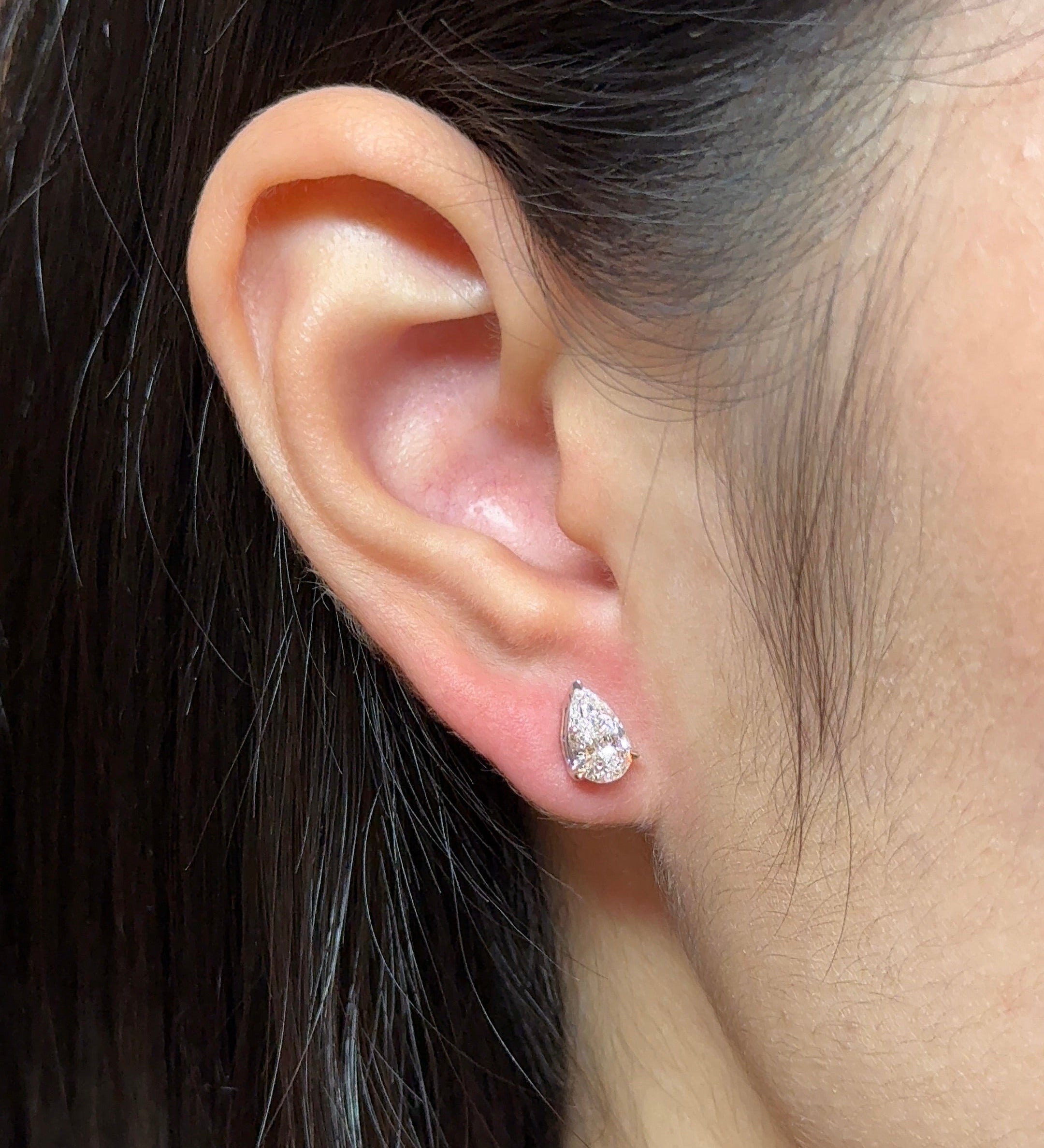 0.23 CT Round Lab Grown Diamond Stud Earrings