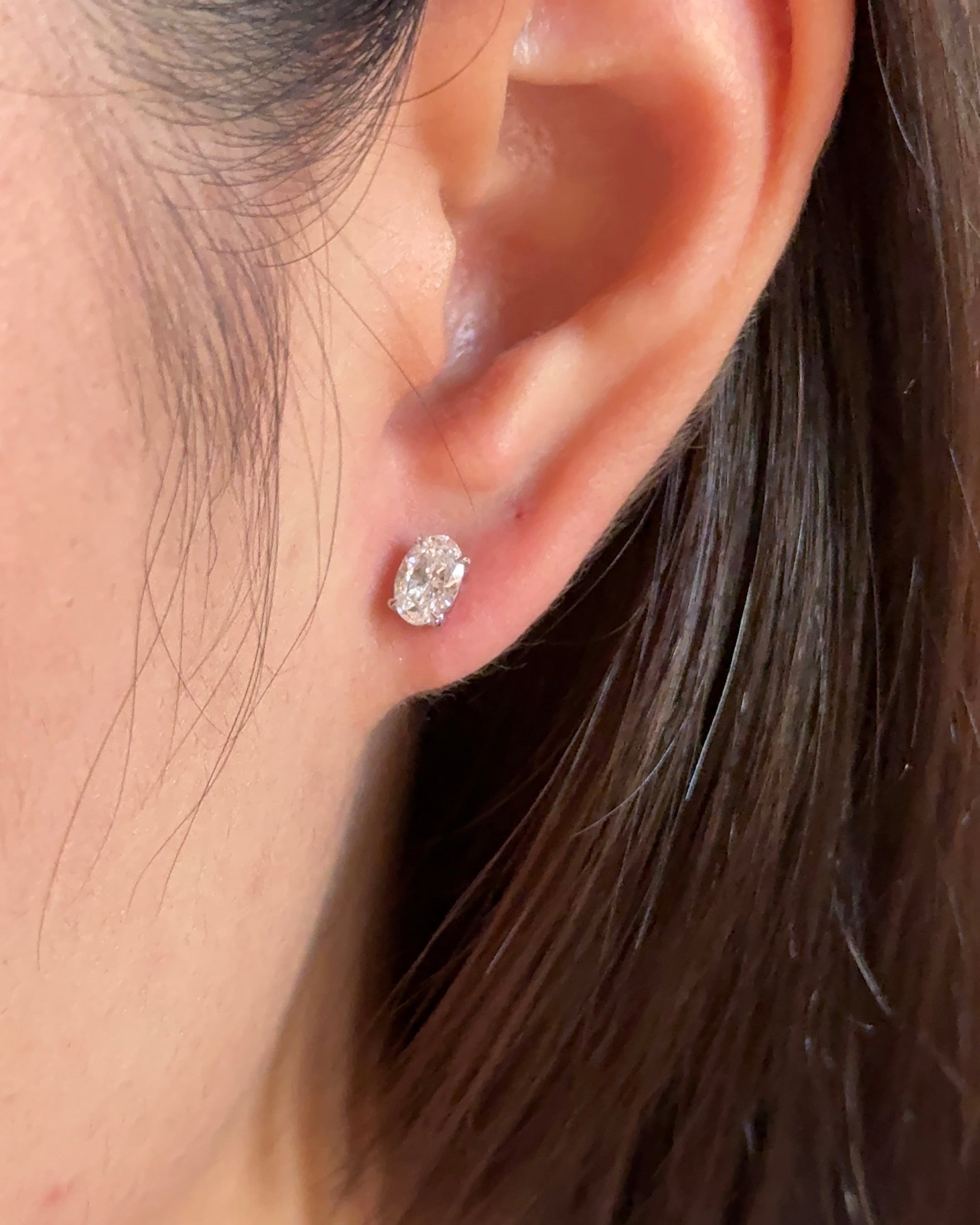 0.23 CT Round Lab Grown Diamond Stud Earrings