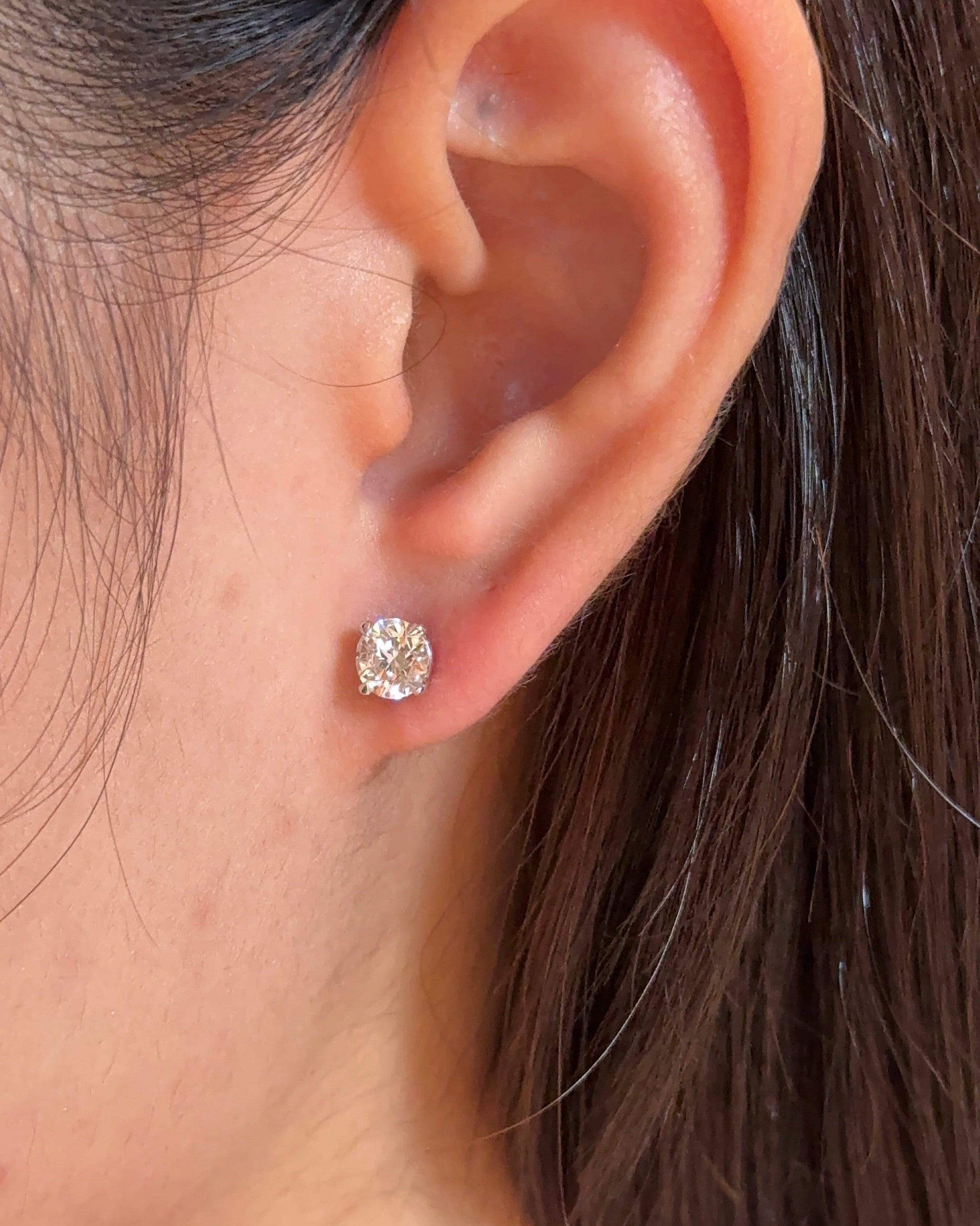 0.23 CT Round Lab Grown Diamond Stud Earrings