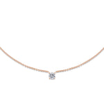 0.50 CT Round Solitaire Lab Grown Diamond Necklace