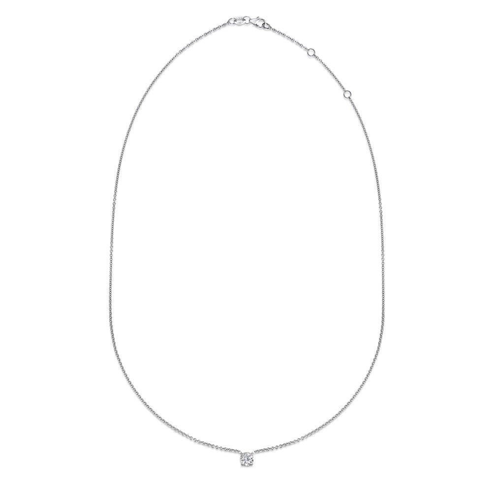 0.50 CT Round Solitaire Lab Grown Diamond Necklace
