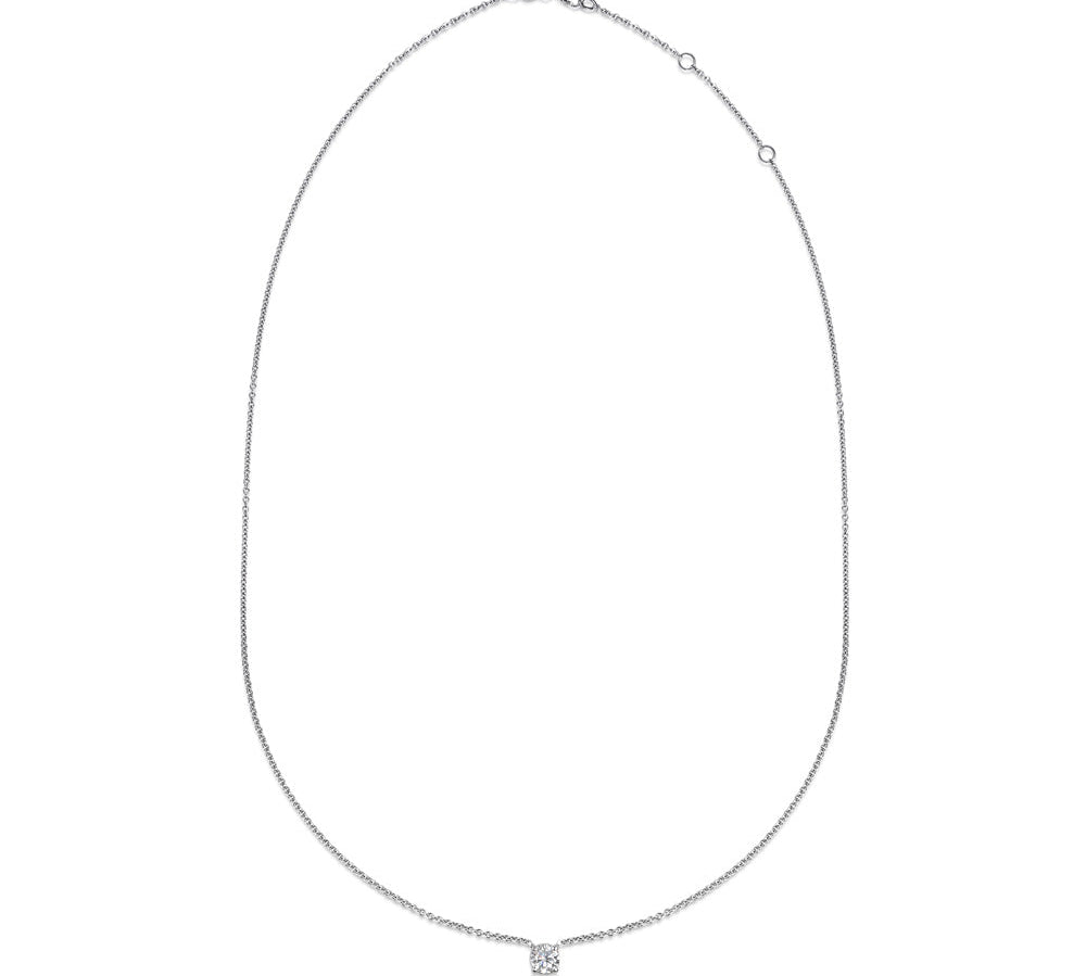 0.50 CT Round Solitaire Lab Grown Diamond Necklace