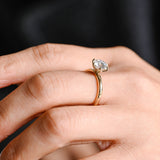 2 CT Emerald Pave Moissanite Engagement Ring