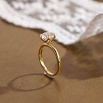 2 CT Emerald Pave Moissanite Engagement Ring