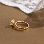 2 CT Emerald Pave Moissanite Engagement Ring