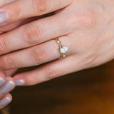 2 CT Emerald Pave Moissanite Engagement Ring