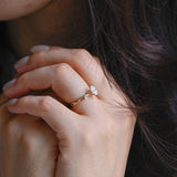 2 CT Emerald Pave Moissanite Engagement Ring