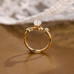2 CT Emerald Pave Moissanite Engagement Ring