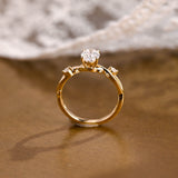 2 CT Emerald Pave Moissanite Engagement Ring