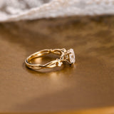 2 CT Emerald Pave Moissanite Engagement Ring