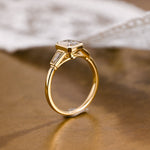 2 CT Emerald Pave Moissanite Engagement Ring