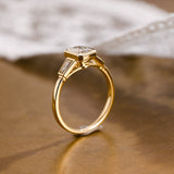 2 CT Emerald Pave Moissanite Engagement Ring