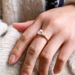 2 CT Emerald Pave Moissanite Engagement Ring