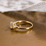 2 CT Emerald Pave Moissanite Engagement Ring