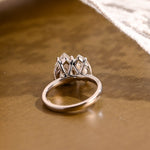 2 CT Emerald Pave Moissanite Engagement Ring