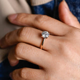 2 CT Emerald Pave Moissanite Engagement Ring