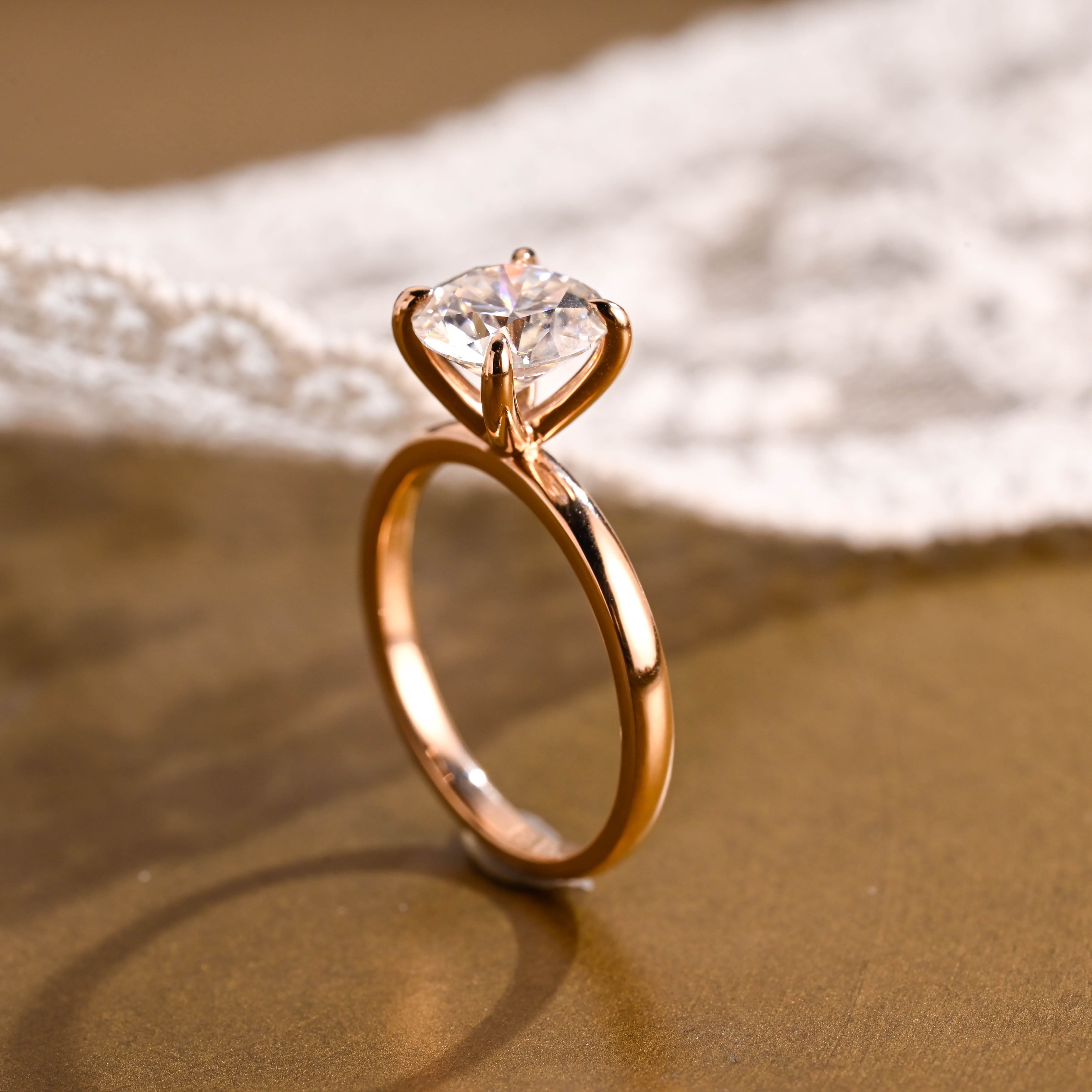 2 CT Emerald Pave Moissanite Engagement Ring