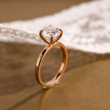 2 CT Emerald Pave Moissanite Engagement Ring