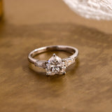 2 CT Emerald Pave Moissanite Engagement Ring