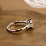 2 CT Emerald Pave Moissanite Engagement Ring