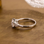 2 CT Emerald Pave Moissanite Engagement Ring