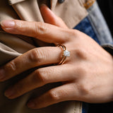 2 CT Emerald Pave Moissanite Engagement Ring