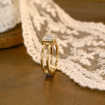 2 CT Emerald Pave Moissanite Engagement Ring